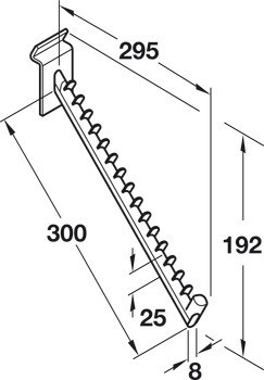 Závěsný věšák, Šikmá