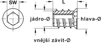 Závrtné pouzdro, Ocel, s límcem