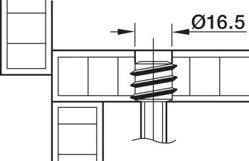 Závrtné pouzdro, S drážkou pro šroubovák, ocel