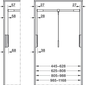 Zdvihací mechanismus na šaty, Kesseböhmer Conero