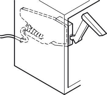 Zdvihací výklopné kování, Häfele Free swing E (elektrické)
