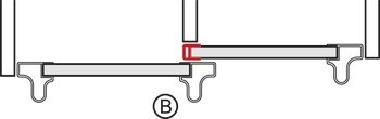 Zesilovací lišta, Häfele Slido F-Handle22 B1, hliník, pro posuvné dveře