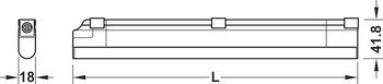 Zespoda montovaná osvětlovací páska, LED 1841, 230 V, systém L
