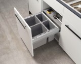 Dvojdílný odpadkový koš, Dvoj a čtyřdílný odpadkový koš, pro Blum Tandembox, 2 x 8 litrů / 1 x 8 a 1 x 17 litrů / 2 x 17 litrů / 2 x 8 a 2 x 17 litrů