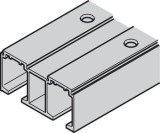 Dvojitá pojezdová kolejnice, předvrtané, Š x V: 81 x 33 mm