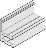 Fixační profil pro pevné zasklení, pro napojení na podlahu a stěnu, 2dílné, Häfele Slido D-Line11 50L / 80L / 120L