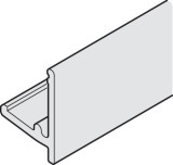 Fixační profil pro pevné zasklení, pro napojení na podlahu a stěnu, 2dílné, panel, Häfele Slido D-Line11 50L / 80L / 120L