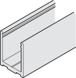 Fixační profil pro pevné zasklení, pro napojení na podlahu a stěnu, Häfele Slido D-Line11 50L / 80L / 120L