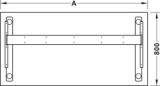 Kancelářské stolové podnoží, Häfele Officys TE601 Work Classic, elektricky nastavitelné, zdvih 650 mm