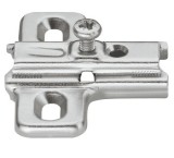 Křížová montážní podložka, Häfele Metalla 510 A, ocel, s vruty do dřevotřísky, vzdálenost od hrany 28 mm