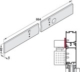 Montážní podložka, délka 823 mm, pro kluznou lištu z řady TS 93 EMR, série Contur