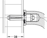 Montážní sada, FSB, dřevěné, plastové a kovové dveře, jednostranná montáž, model 05 0580 00335 5700