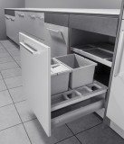 Odpadkové koše, 1 x 18 a 2 x 8 litrů, Hailo Separato-K