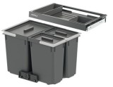 Odpadkové koše, 1 x 23 a 2 x 10 litrů, Häfele