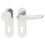 Sada dveřních klik, Häfele Startec model PDH 5104, nerez, požárně odolné dveře, únikové dveře