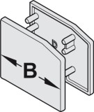 Sada koncové krytky, pro Häfele Slido D-Line11, pro panel k nacvaknutí výšky 33 mm