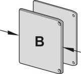 Sada koncové krytky, pro panel Ⓒ a pojezdovou kolejnici ①