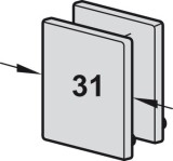 Sada koncové krytky, pro pojezdovou kolejnici 31 x 33 mm (Š x V)