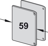 Sada koncové krytky, Výška 68 mm, pro pojezdovou kolejnici s panelem 12,5 x 68 mm (Š x V)