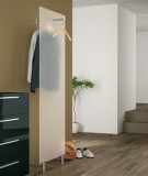 Sada kování šatní skříně, pro dřevěné a skleněné panely, montáž na stěnu, nerez