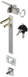 Sada otočného zámku centrálního zamykání, Häfele Symo EC Pure E1, s pevnou vložkou s plátkovými stavítky, pro montáž do čelního panelu