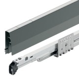 Sada rozšíření spodní skříňky, Häfele Matrix Box P Plus, s hranatým podélným relingem, výška bočnice zásuvky 92 mm, nosnost 40 kg