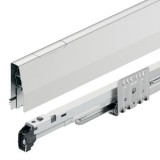Sada rozšíření spodní skříňky, Häfele Matrix Box P Plus, s hranatým podélným relingem, výška bočnice zásuvky 92 mm, nosnost 40 kg