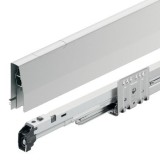 Sada rozšíření spodní skříňky, Häfele Matrix Box P Plus, s hranatým podélným relingem, výška bočnice zásuvky 92 mm, nosnost 40 kg