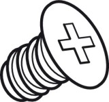 Závitový šroub, pro tloušťku dveří od 6 mm